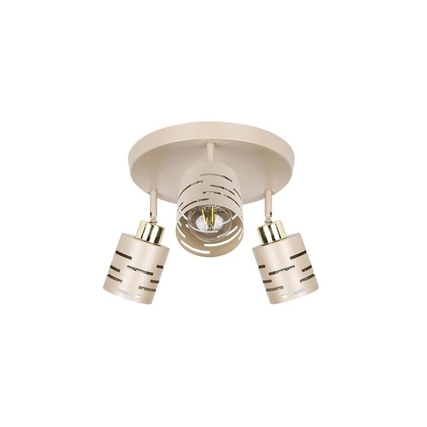 Spotlamp ELEN 3xE27/35W/230V beige/goud