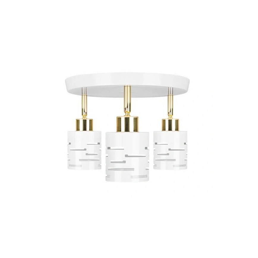 Spotlamp ELEN 3xE27/35W/230V wit/goud