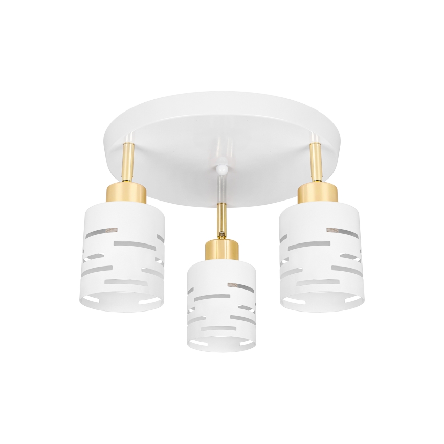 Spotlamp ELEN 3xE27/35W/230V wit/goud