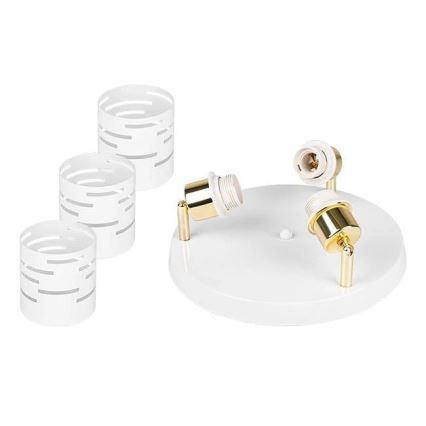 Spotlamp ELEN 3xE27/35W/230V wit/goud