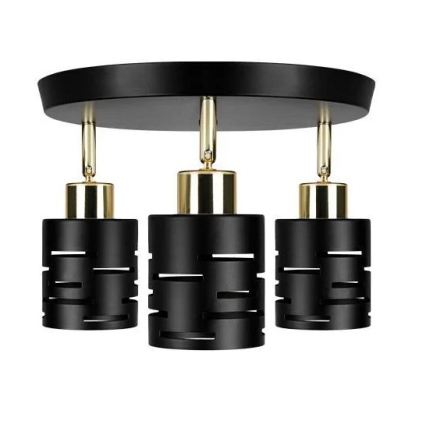 Spotlamp ELEN 3xE27/35W/230V zwart/goud