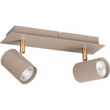 Spotlamp EVALO 2xGU10/10W/230V beige/goud