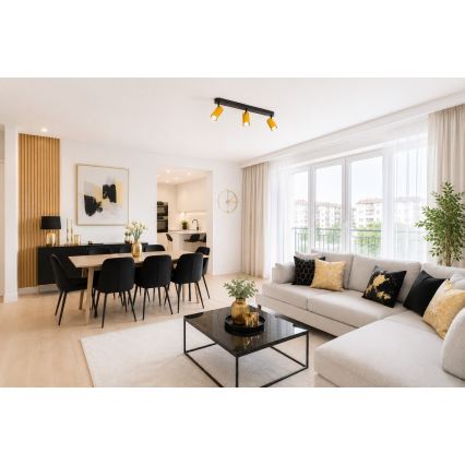 Spotlamp FAMA 3xGU10/30W/230V goud/zwart