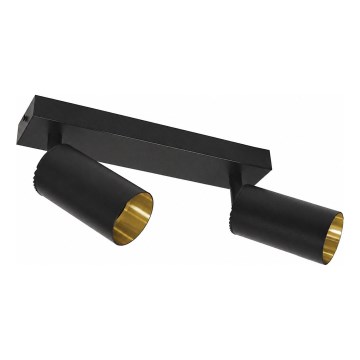 Spotlamp FILO 2xGU10/30W/230V zwart/goud
