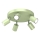Spotlamp FUN 5xGU10/8W/230V groen