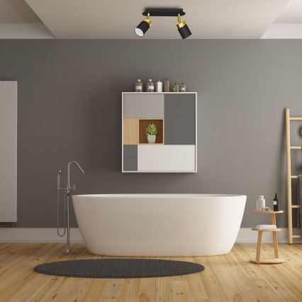 Spotlamp JOKER 2xGU10/25W/230V zwart/goud