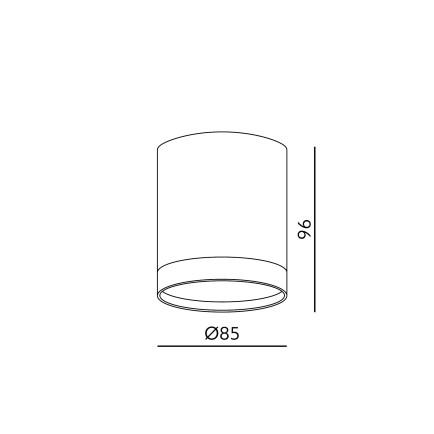 Spotlamp OH12 1xGX53/35W/230V 9,6 cm wit