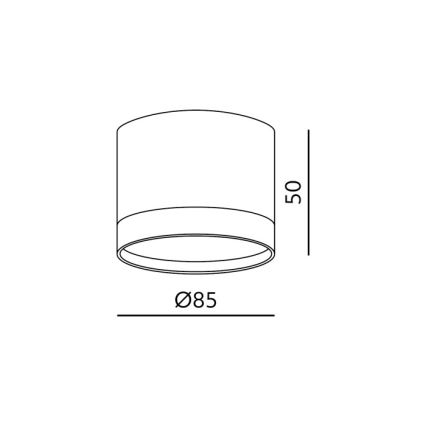 Spotlamp OH12S 1xGX53/35W/230V 5 cm wit