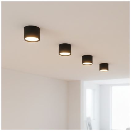 Spotlamp OH12S 1xGX53/35W/230V 5 cm zwart