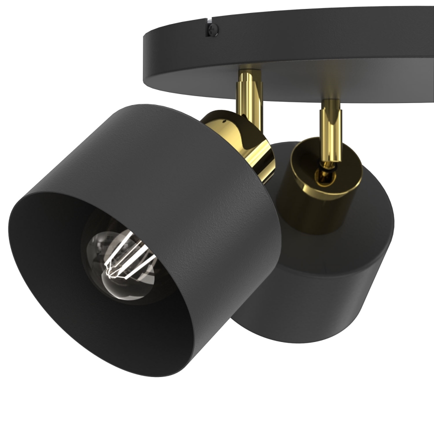 Spotlamp PARKLA 3xE27/15W/230V zwart/goud