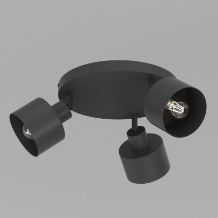Spotlamp PARKLA 3xE27/15W/230V zwart