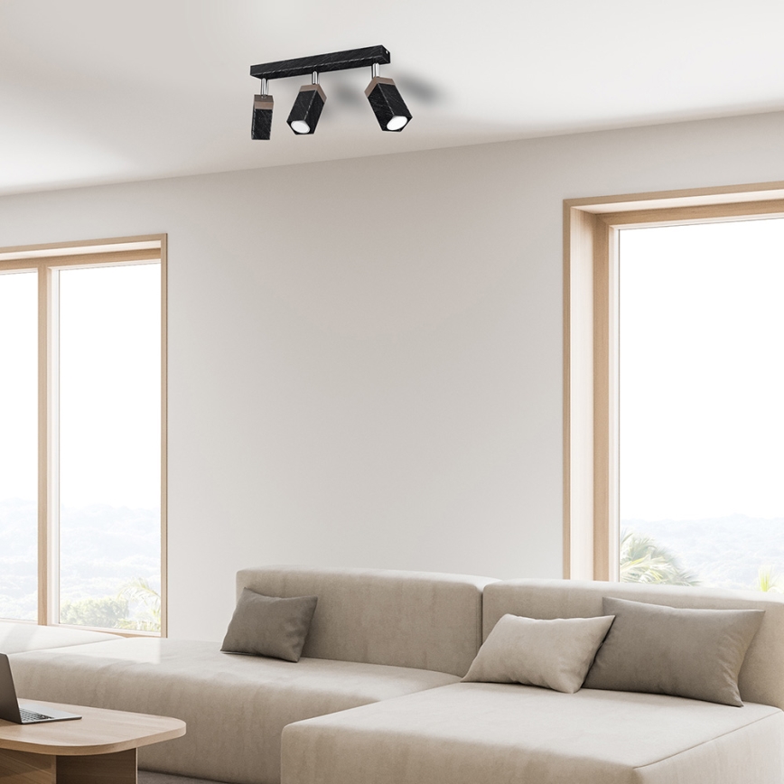 Spotlamp SOLO 3xGU10/MR11/40W/230V zwart