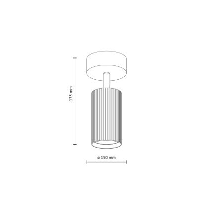Spotlamp TUNE 1xGU10/10W/230V zwart/bruin