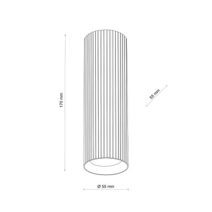 Spotlamp TUNE M 1xGU10/10W/230V 17 cm bruin