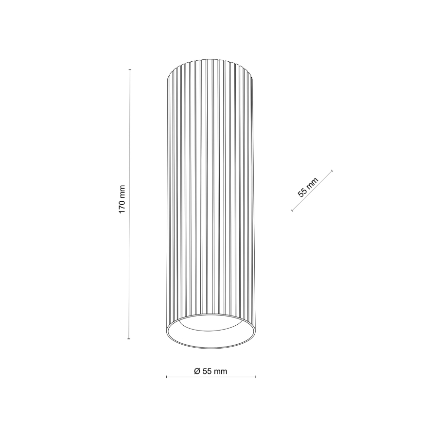 Spotlamp TUNE M 1xGU10/10W/230V 17 cm bruin