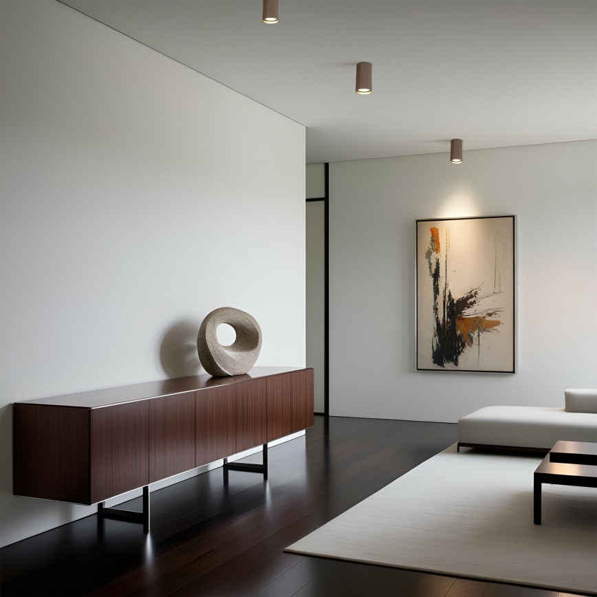 Spotlamp TUNE S 1xGU10/10W/230V 10 cm bruin