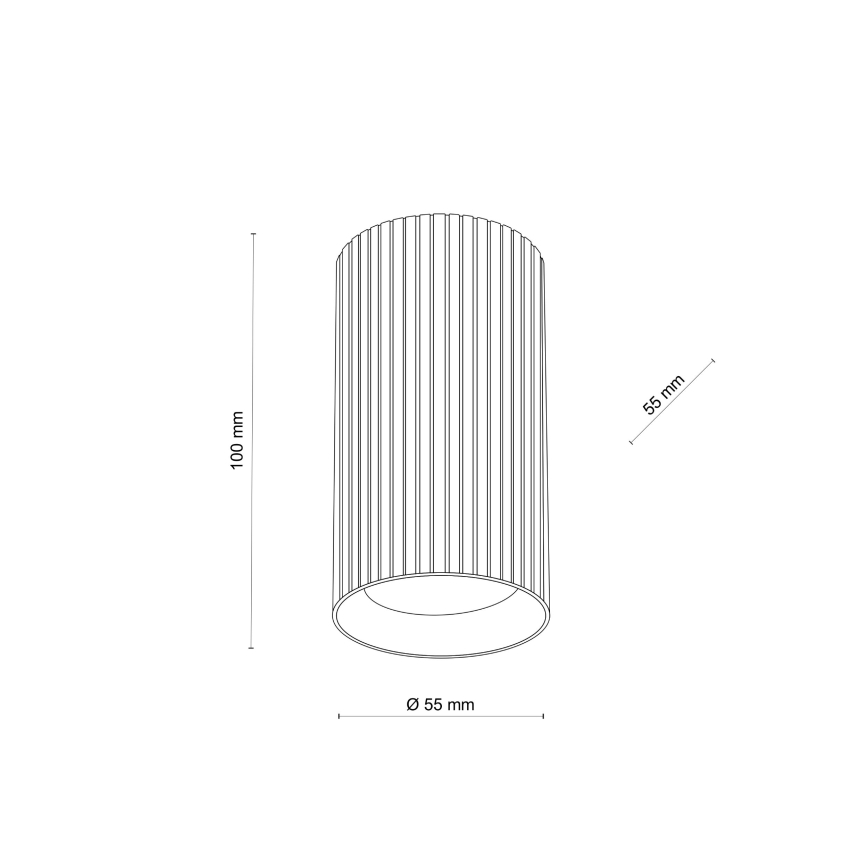 Spotlamp TUNE S 1xGU10/10W/230V 10 cm bruin