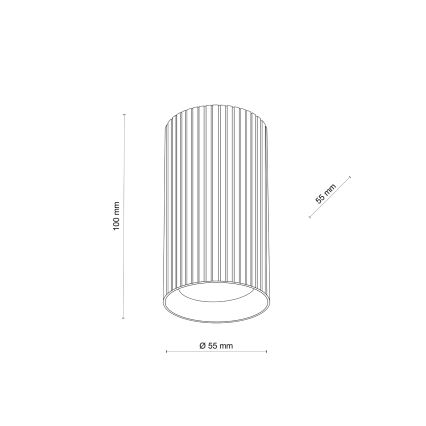 Spotlamp TUNE S 1xGU10/10W/230V 10 cm zwart
