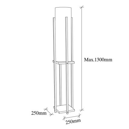 Staande Lamp 1xE27/40W/230V beige