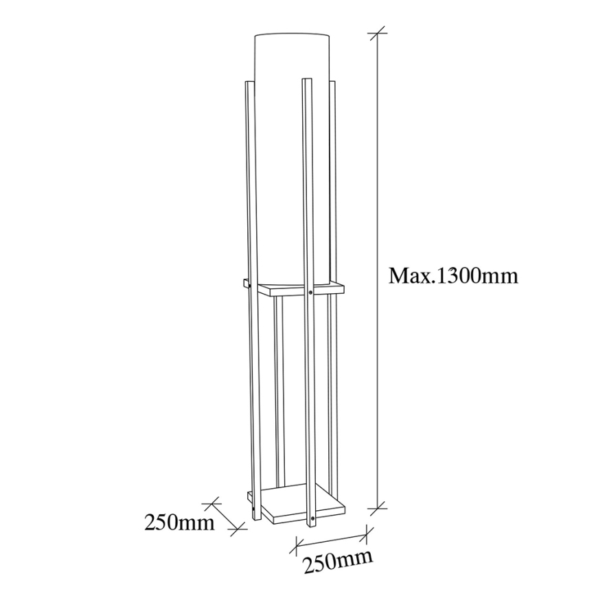 Staande Lamp 1xE27/40W/230V beige