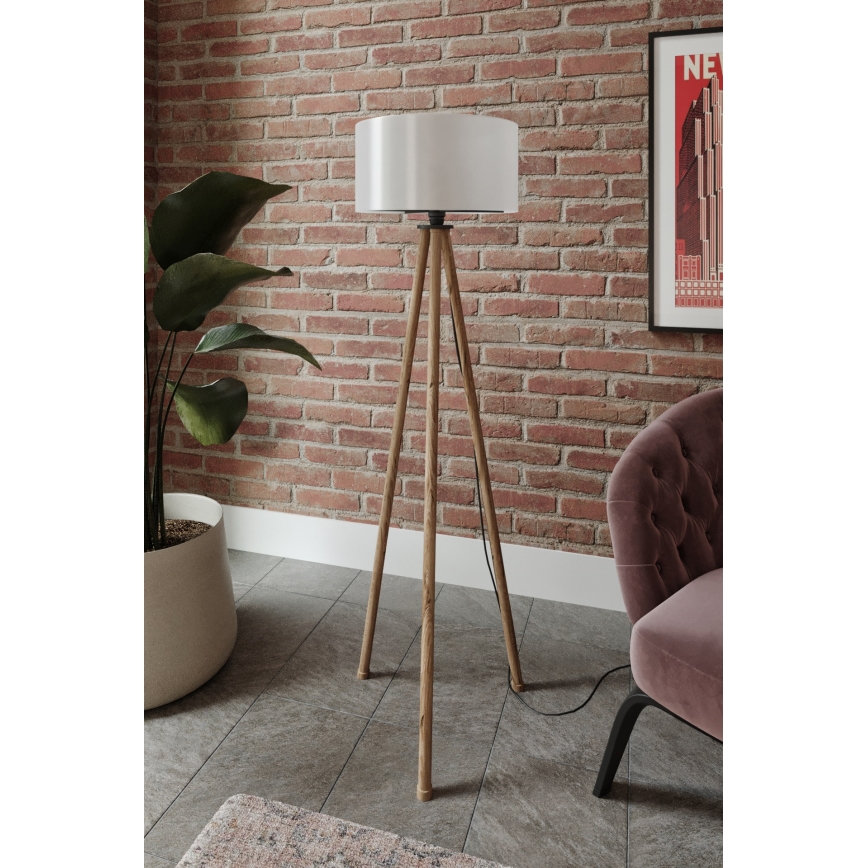 Staande lamp 1xE27/40W/230V beige/wit