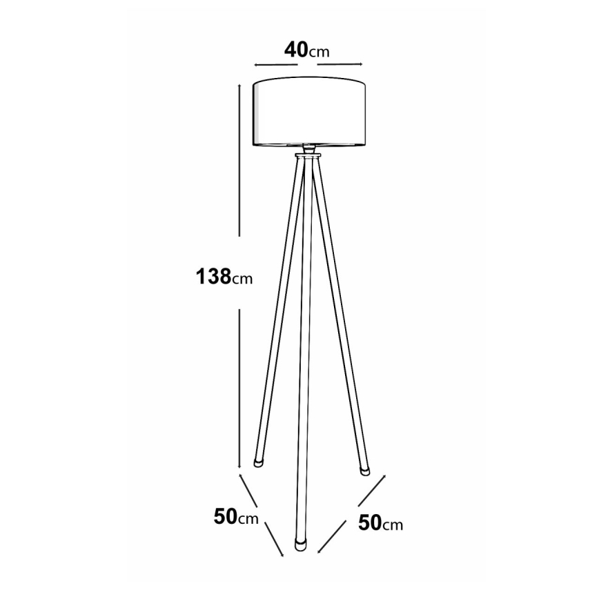 Staande lamp 1xE27/40W/230V beige/wit