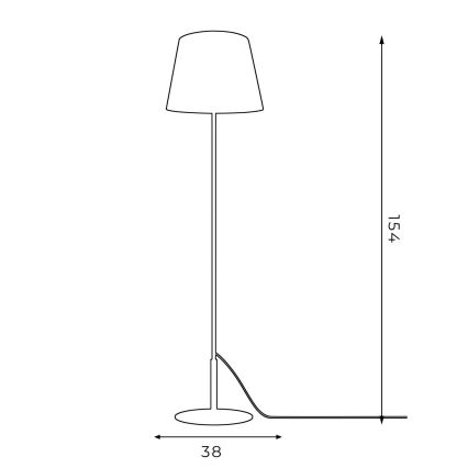 Staande lamp ARDEN 1xE27/60W/230V groen/gouden