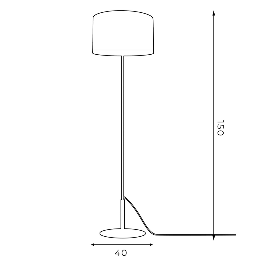 Staande lamp ARDEN 1xE27/60W/230V wit/gouden