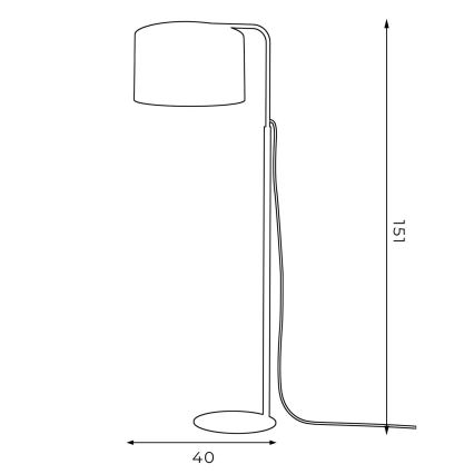 Staande lamp ARDEN 1xE27/60W/230V zwart/goud