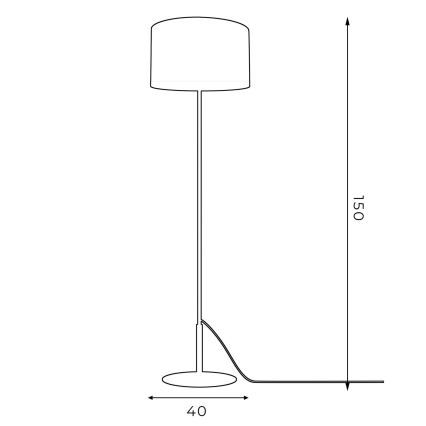 Staande lamp ARDEN 1xE27/60W/230V zwart/wit