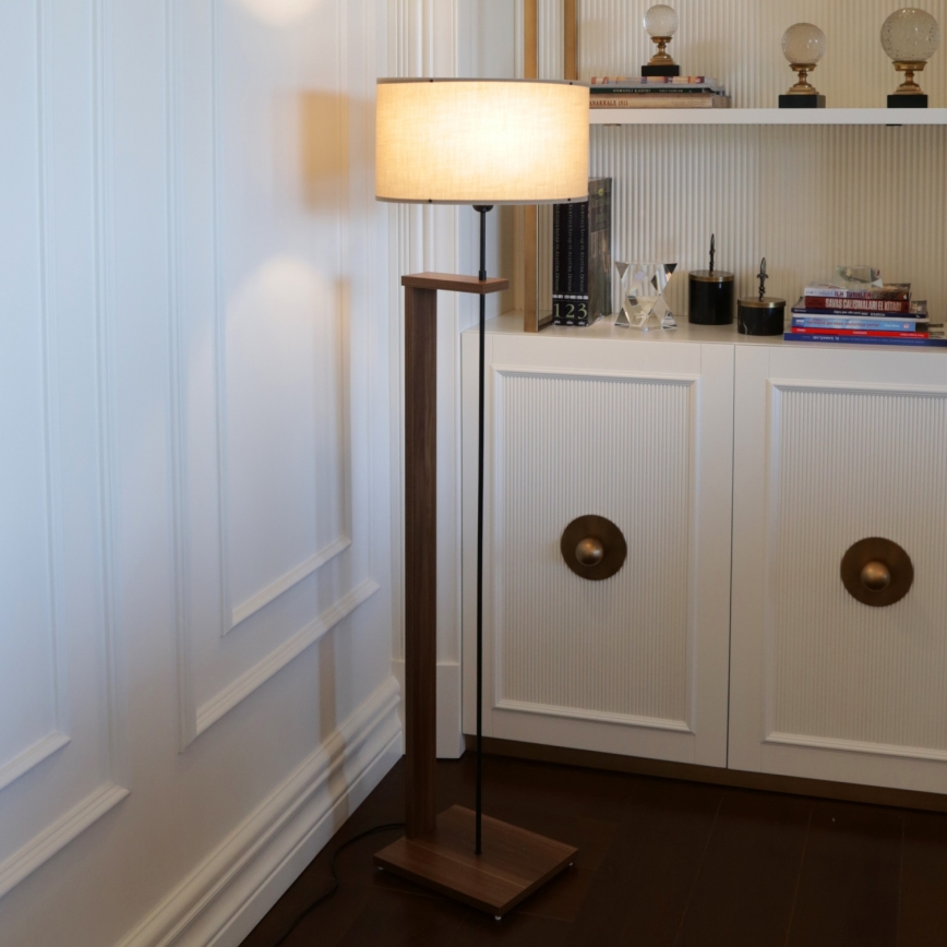 Staande lamp AYD 1xE27/40W/230V beige/bruin