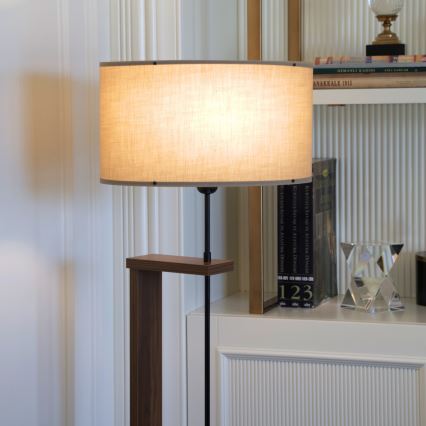 Staande lamp AYD 1xE27/40W/230V beige/bruin