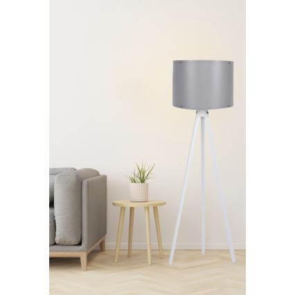 Staande Lamp AYD 1xE27/60W/230V grijs/wit
