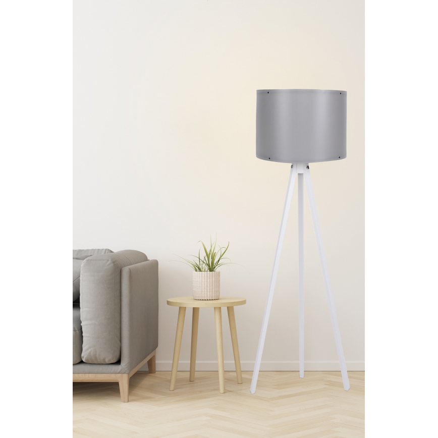 Staande Lamp AYD 1xE27/60W/230V grijs/wit