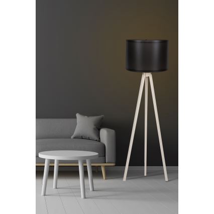 Staande Lamp AYD 1xE27/60W/230V zwart/beige