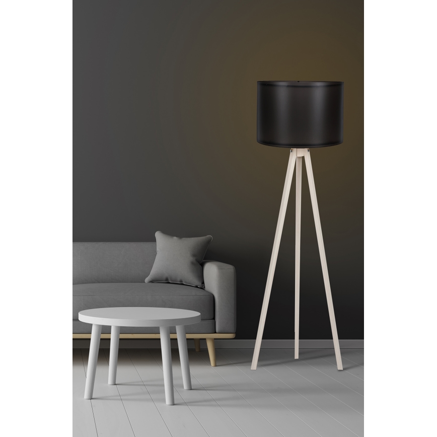 Staande Lamp AYD 1xE27/60W/230V zwart/beige