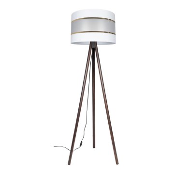 Staande Lamp CORAL 1xE27/60W/230V bruin/wit/goud