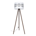 Staande Lamp CORAL 1xE27/60W/230V bruin/wit/mat chroom