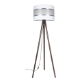 Staande Lamp CORAL 1xE27/60W/230V bruin/wit/mat chroom
