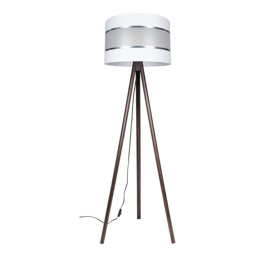Staande Lamp CORAL 1xE27/60W/230V bruin/wit/mat chroom