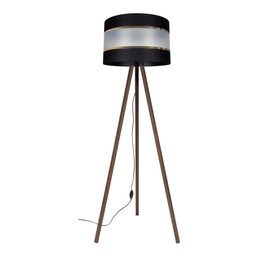 Staande lamp CORAL 1xE27/60W/230V bruin/zwart/gouden