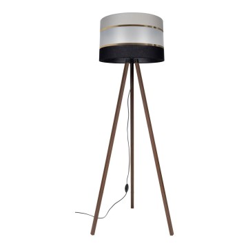 Staande lamp CORAL 1xE27/60W/230V bruin/zwart/grijs/gouden