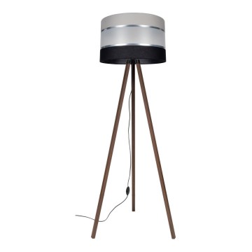 Staande Lamp CORAL 1xE27/60W/230V bruin/zwart/grijs/mat chroom