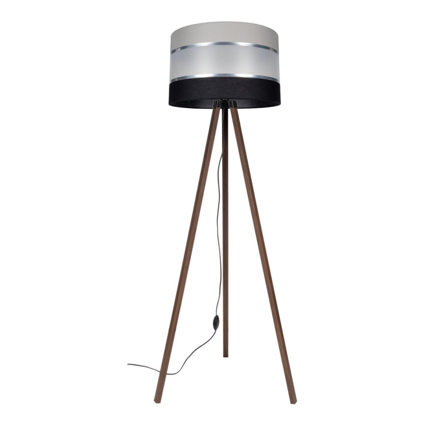 Staande Lamp CORAL 1xE27/60W/230V bruin/zwart/grijs/mat chroom