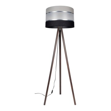 Staande Lamp CORAL 1xE27/60W/230V bruin/zwart/grijs/mat chroom
