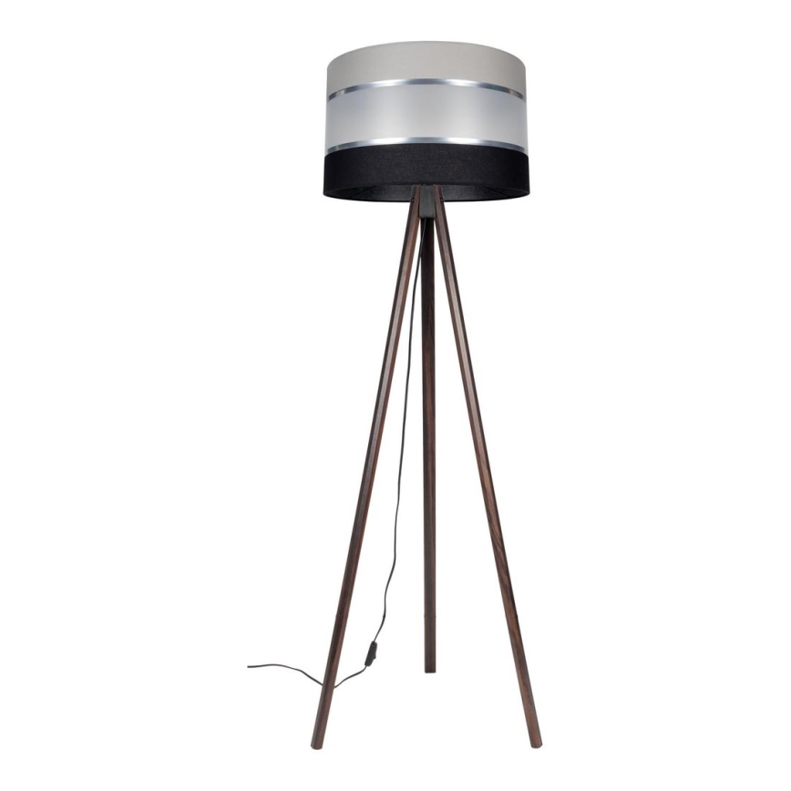 Staande Lamp CORAL 1xE27/60W/230V bruin/zwart/grijs/mat chroom