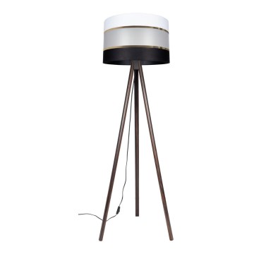 Staande Lamp CORAL 1xE27/60W/230V bruin/zwart/wit/goud