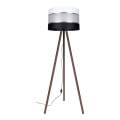 Staande Lamp CORAL 1xE27/60W/230V bruin/zwart/wit/mat chroom