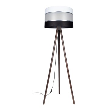 Staande Lamp CORAL 1xE27/60W/230V bruin/zwart/wit/mat chroom