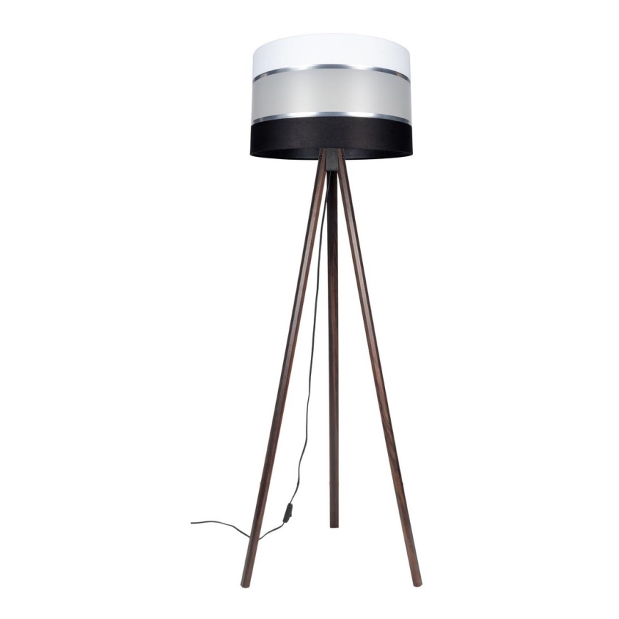 Staande Lamp CORAL 1xE27/60W/230V bruin/zwart/wit/mat chroom
